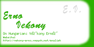 erno vekony business card